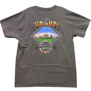 Aviation Shirt Mens Large Florida Fly-in Expo Airplane Flying Spell Out Everyday